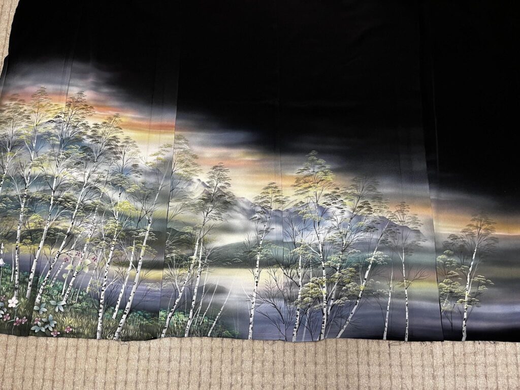 着物を広げた全体写真